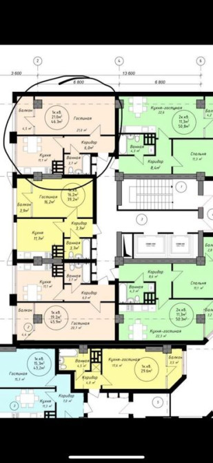 1 комната, 46 м², Элитка, 13 этаж, ПСО (под самоотделку) Бишкек - сүрөт 2
