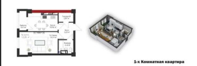 1 комната, 43 м², Элитка, 9 этаж, ПСО (под самоотделку) Бишкек - сүрөт 3