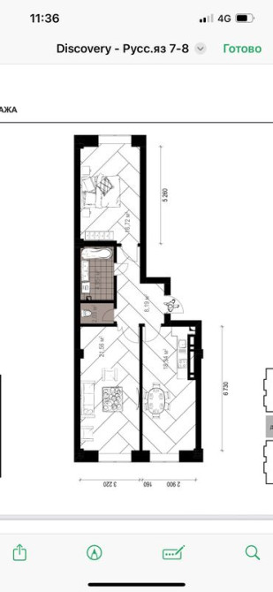 2 комнаты, 72 м², Элитка, 7 этаж, ПСО (под самоотделку) Бишкек - сүрөт 3