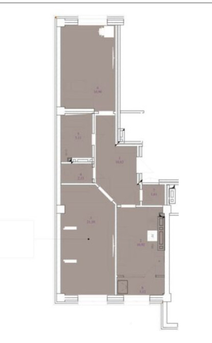 2 комнаты, 72 м², Элитка, 7 этаж, ПСО (под самоотделку) Бишкек - изображение 3