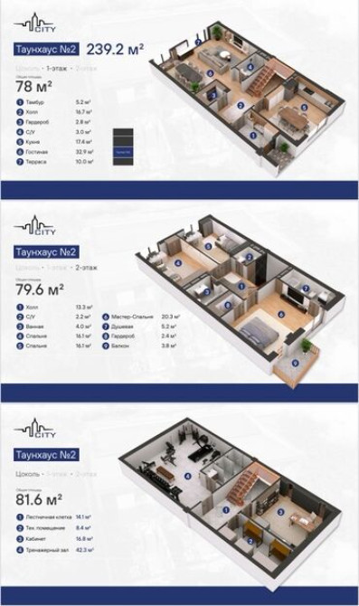 Таунхаус, 239 м², 5 комнат, Собственник, ПСО (под самоотделку) Бишкек - изображение 5