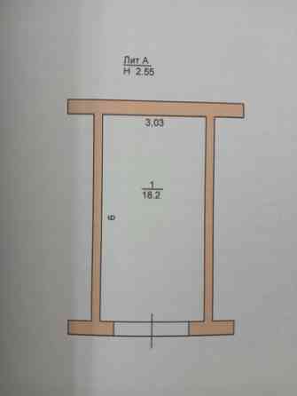 18 м², Кирпичный Бишкек