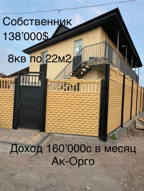 Дом, 170 м², 8 комнат, Риэлтор, Евроремонт Bishkek - photo 1