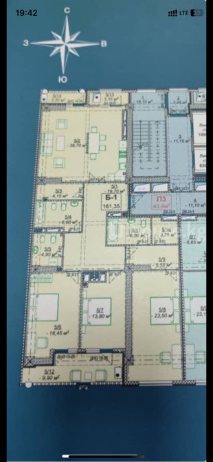 4 комнаты, 161 м², Элитка, 16 этаж, ПСО (под самоотделку) Бишкек - изображение 1