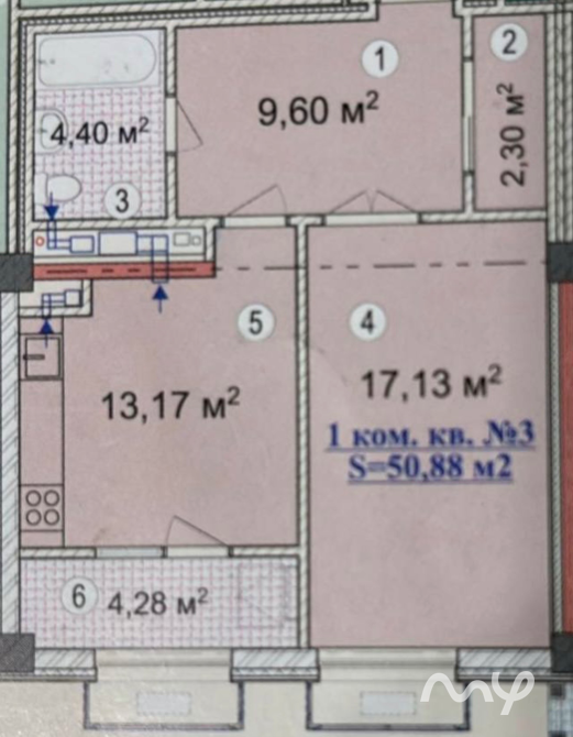 Продам 1 ком кв ПСО, район Токомбаева/Жукеева-Пудовкина Бишкек - изображение 2