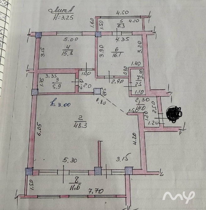 Продам 3 ком квартиру, район пр-т Чуй/Манаса Бишкек - изображение 9