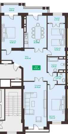 4 комнаты, 138 м², Элитка, 14 этаж, ПСО (под самоотделку) Бишкек