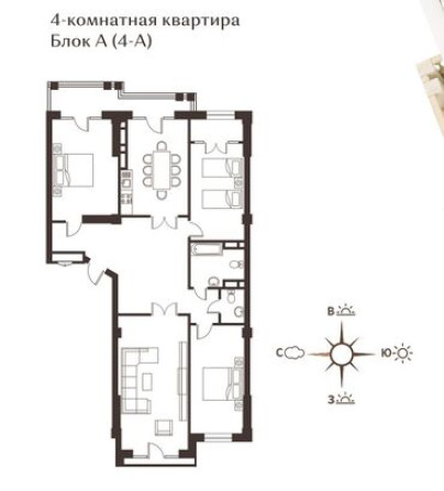 4 комнаты, 138 м², Элитка, 14 этаж, ПСО (под самоотделку) Бишкек - изображение 3