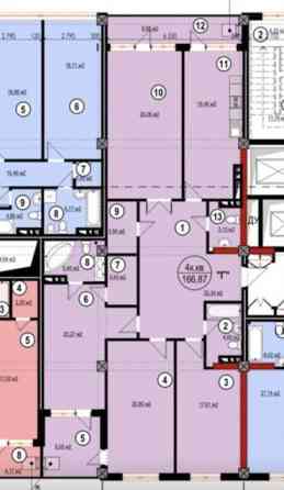 4 комнаты, 167 м², Элитка, 11 этаж, ПСО (под самоотделку) Bishkek