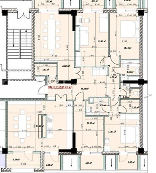 5 и более комнат, 181 м², Элитка, 13 этаж, Готовая ПСО (под самоотделку) Бишкек - изображение 3