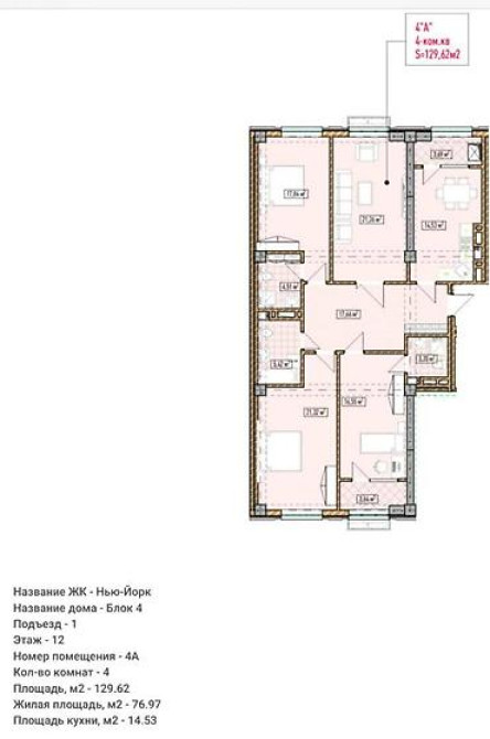 4 комнаты, 130 м², Элитка, 12 этаж, Готовая ПСО (под самоотделку) Bishkek - photo 2
