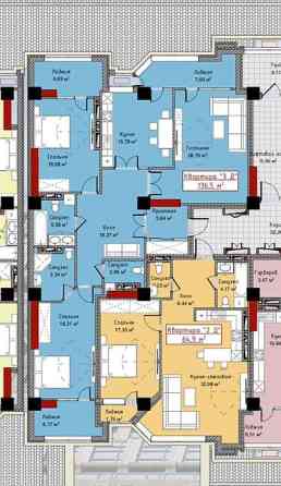 3 комнаты, 132 м², Элитка, 16 этаж, Готовая ПСО (под самоотделку) Бишкек