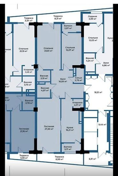 3 комнаты, 128 м², Элитка, 9 этаж, Готовая ПСО (под самоотделку) Bishkek - photo 2