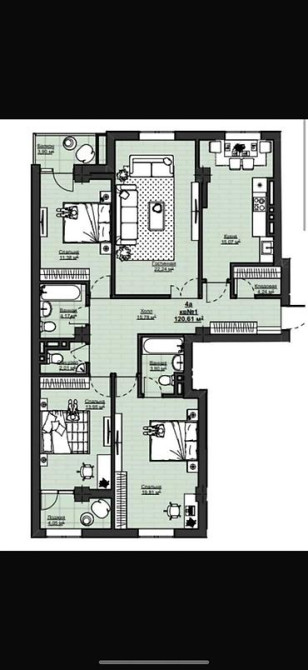 4 комнаты, 120 м², Элитка, 4 этаж, Готовая ПСО (под самоотделку) Bishkek - photo 2