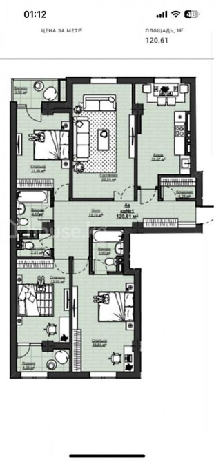 Продаю просторную 4 ком кв в мкр Асанбай ЖК Арт Сити Bishkek - photo 1