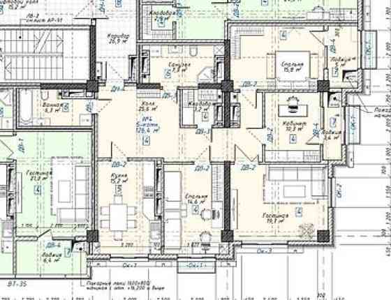 4 комнаты, 124 м², Элитка, 22 этаж, Готовая ПСО (под самоотделку) Bishkek