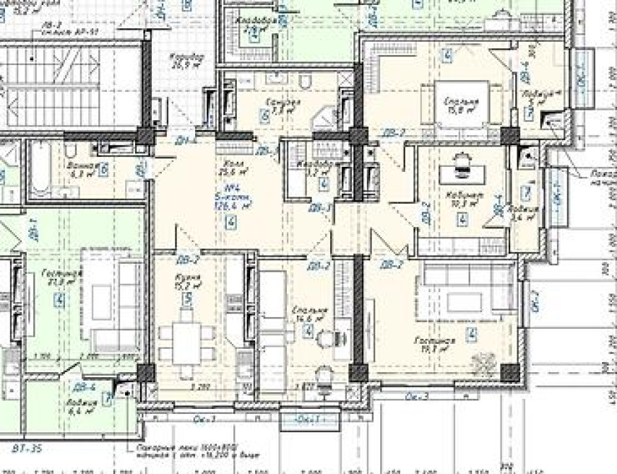 4 комнаты, 124 м², Элитка, 22 этаж, Готовая ПСО (под самоотделку) Bishkek - photo 3