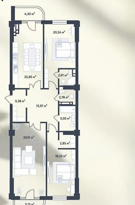 Срочно продается 3-х комнатная квартира 131 м², ПСО Bishkek - photo 1