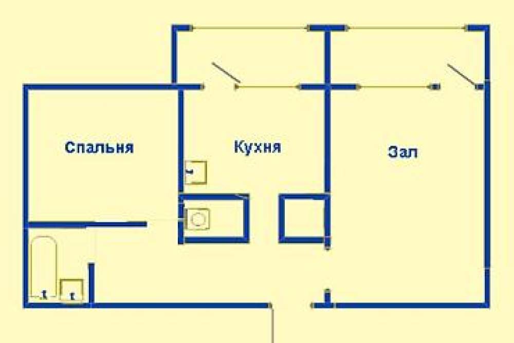 2 комнаты, 53 м², 106 серия, 1 этаж, Косметический ремонт Бишкек - изображение 7