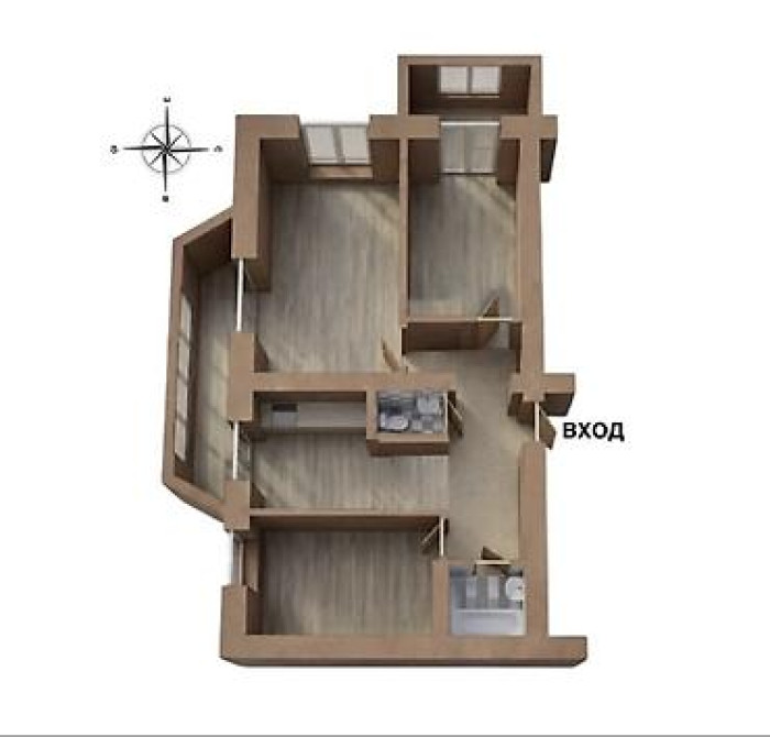 3 комнаты, 76 м², Индивидуалка, 1 этаж, Старый ремонт Bishkek - photo 4