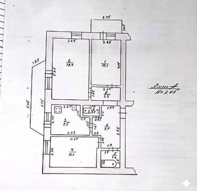 3 комнаты, 76 м², Индивидуалка, 1 этаж, Старый ремонт Bishkek - photo 5