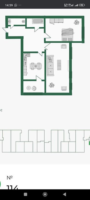 1 комната, 82 м², Элитка, 13 этаж, ПСО (под самоотделку) Бишкек - изображение 3