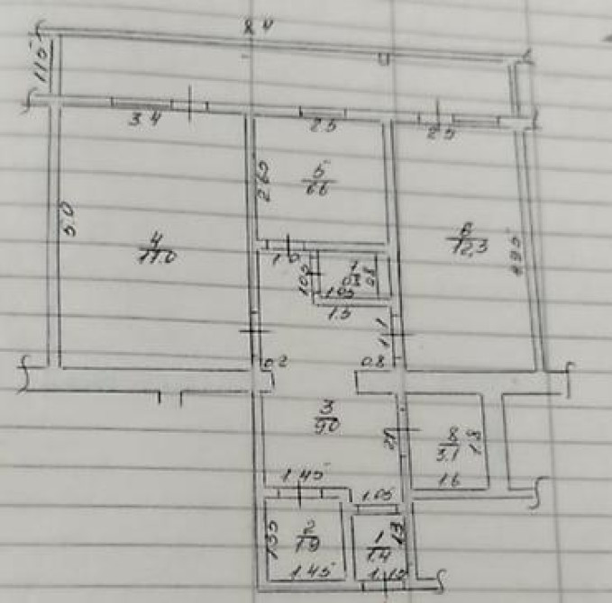 2 комнаты, 52 м², БГУ Индивидуалка, 4 этаж, Старый ремонт Bishkek - photo 9