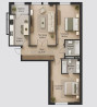 3 комнаты, 97 м², АУЦА Элитка, 2 этаж, ПСО (под самоотделку) Bishkek