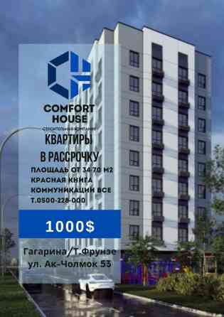 1 комната, 34 м², Элитка, 6 этаж, ПСО (под самоотделку) Бишкек