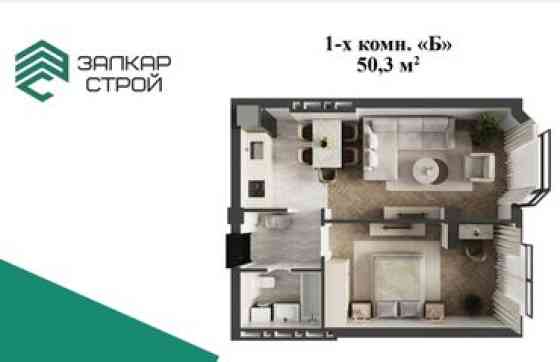 1 комната, 50 м², Элитка, 7 этаж, ПСО (под самоотделку) Бишкек