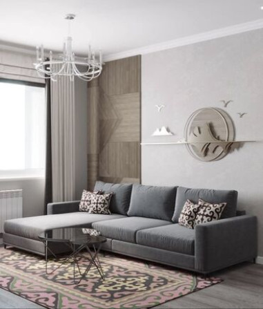 1 комната, 46 м², 1 этаж, Дизайнерский ремонт Бишкек - изображение 4
