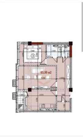 2 комнаты, 66 м², Элитка, 8 этаж, ПСО (под самоотделку) Бишкек