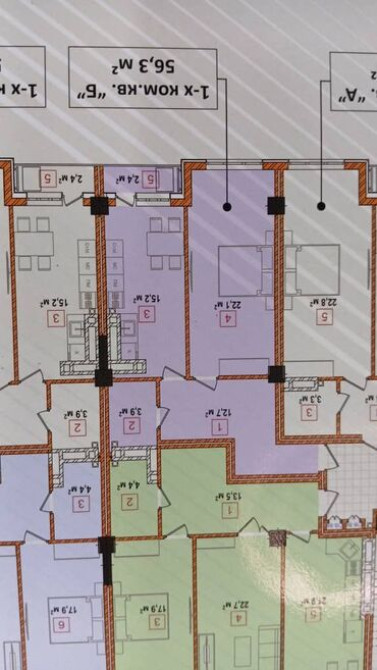 1 комната, 56 м², Элитка, 10 этаж, ПСО (под самоотделку) Бишкек - сүрөт 1