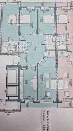 4 комнаты, 143 м², Элитка, 8 этаж, ПСО (под самоотделку) Бишкек