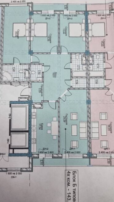 4 комнаты, 143 м², Элитка, 8 этаж, ПСО (под самоотделку) Bishkek - photo 2
