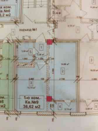 1 комната, 37 м², Элитка, 3 этаж, ПСО (под самоотделку) Бишкек