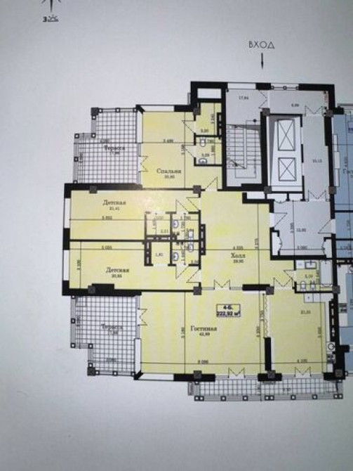 4 комнаты, 223 м², Элитка, 14 этаж, ПСО (под самоотделку) Бишкек - изображение 2