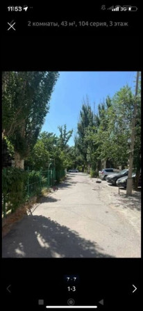 2 комнаты, 44 м², 104 серия, 3 этаж, Старый ремонт Бишкек - изображение 2