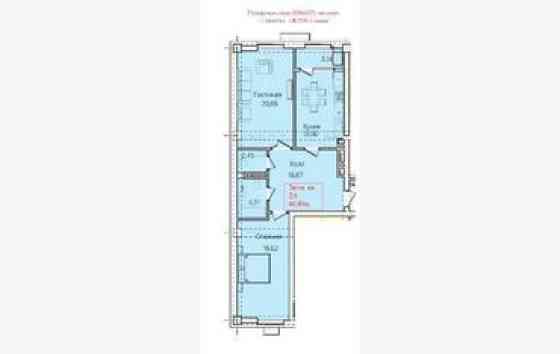 2 комнаты, 81 м², Элитка, 3 этаж, ПСО (под самоотделку) Bishkek