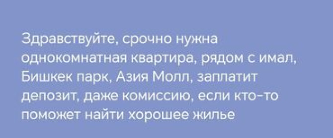 1 комната, Собственник, Без подселения, С мебелью полностью Бишкек - изображение 2